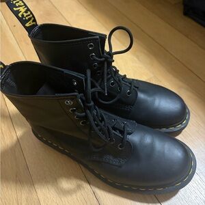 Dr. Martens Black Leather Lace-Up Boots